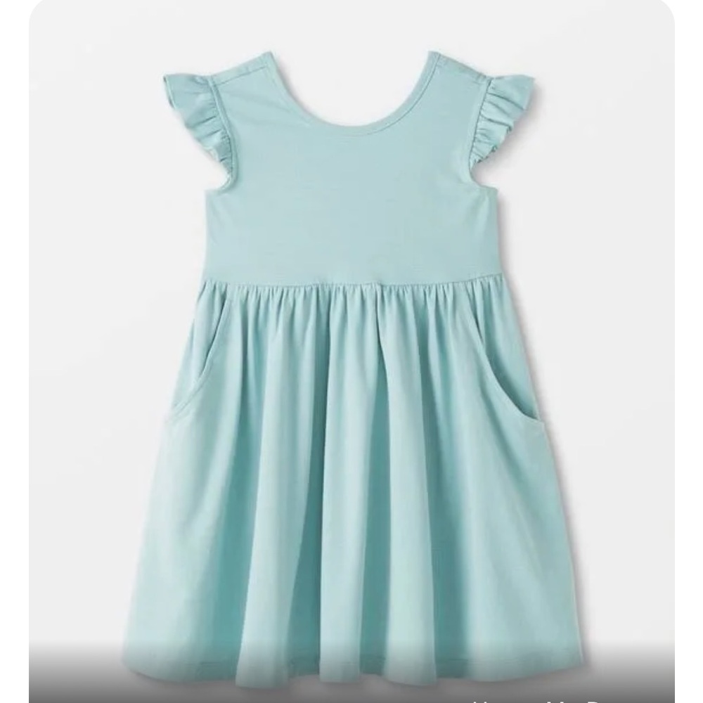 Hanna Andersson Super Soft Ruffle Skater Dress, 140(10)